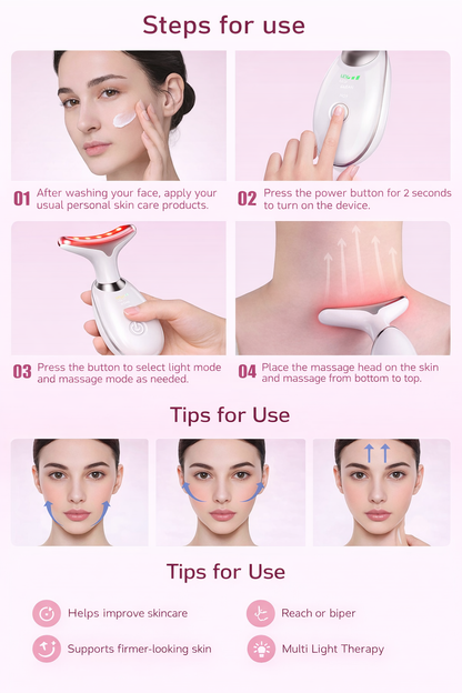 Myskinlift LED Facial & Neck Massager for Skin Tightening