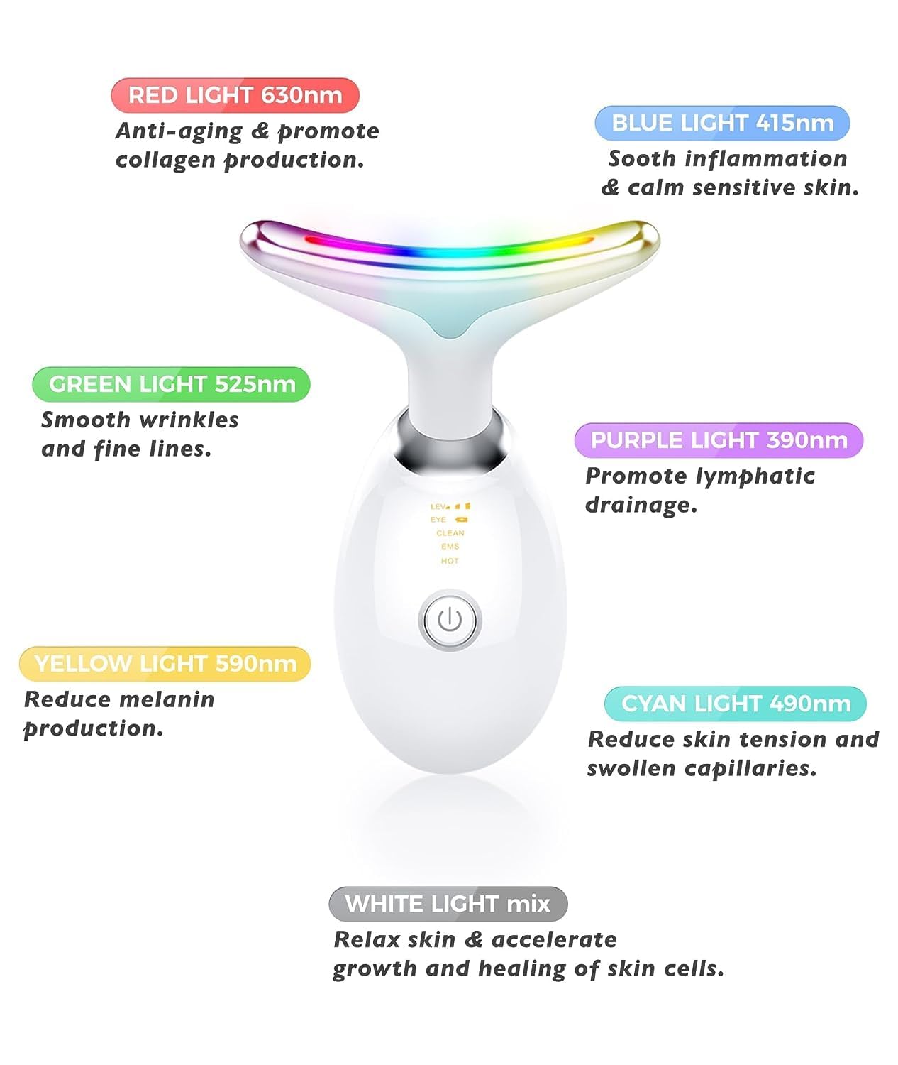 Myskinlift LED Facial & Neck Massager for Skin Tightening